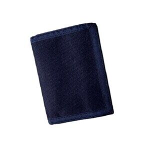 Men's Canvas Navy Hook Loop Sports Dive Scuba Billfold Trifold 70s 80s Wallet